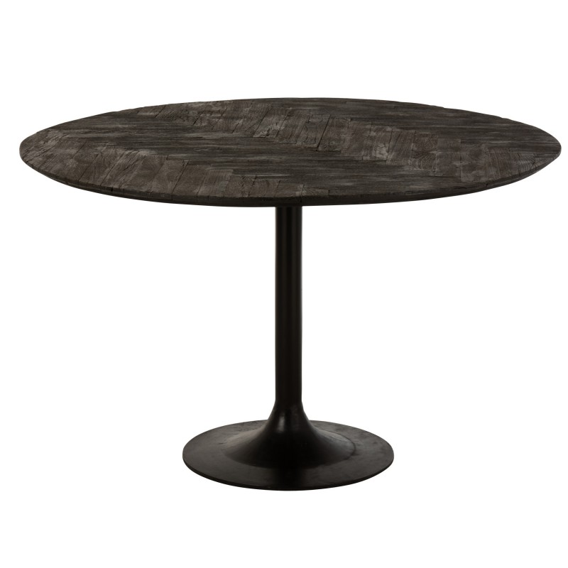 DINING TABLE ROUND 140 MANGO WOOD BLACK 140 - DINING TABLES DINING TABLE ROUND 140 MANGO WOOD BLACK 140 - DINING TABLES